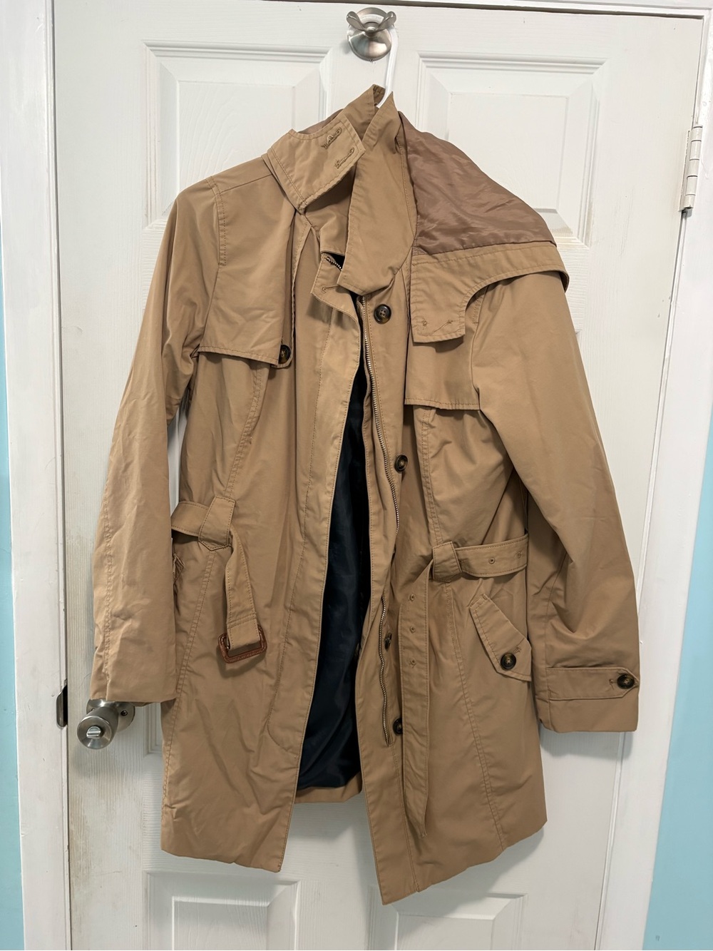 a new day Light Tan Trench Coat with Belt